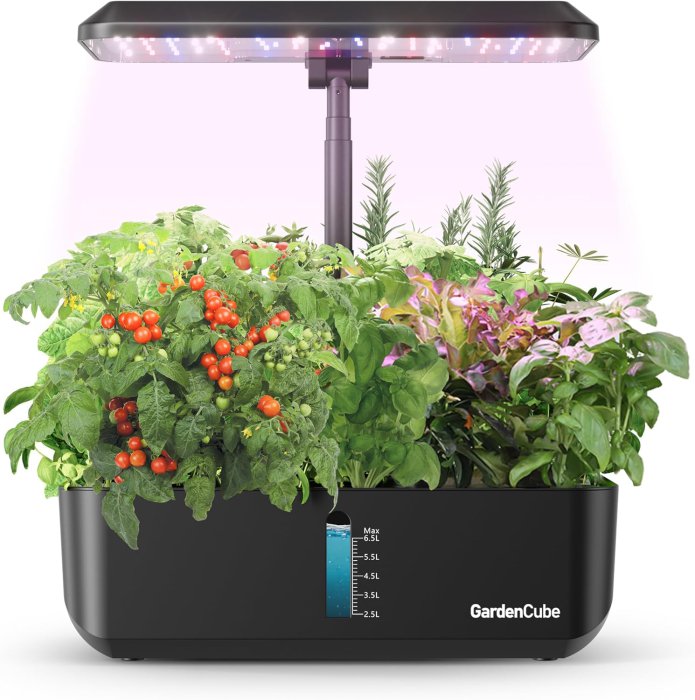 GardenCube 12 Pods Indoor Hydroponic System with LED Grow Light