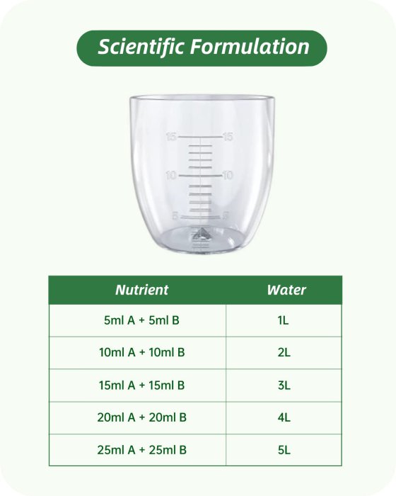 Hydroponic Plant Food A&B Fertilizer (Vegetables Fruits Flowers) (image 5)